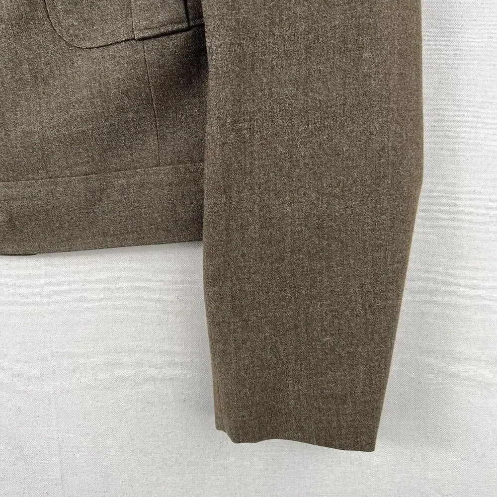 Vintage‎ 50s Wool Serge Olive Drab Jacket Men’s 38R Green Collared Staff Sargent
